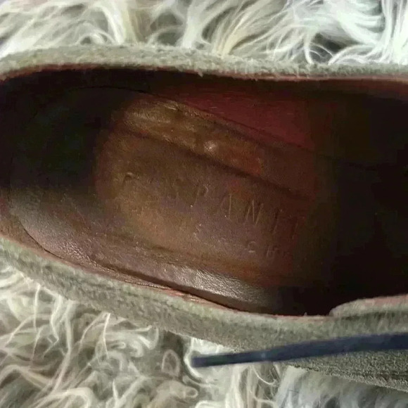 Hispanitas Beige/gray Suede Oxford Lace Up Low Heel Booties, EU 38 - Picture 6 of 10